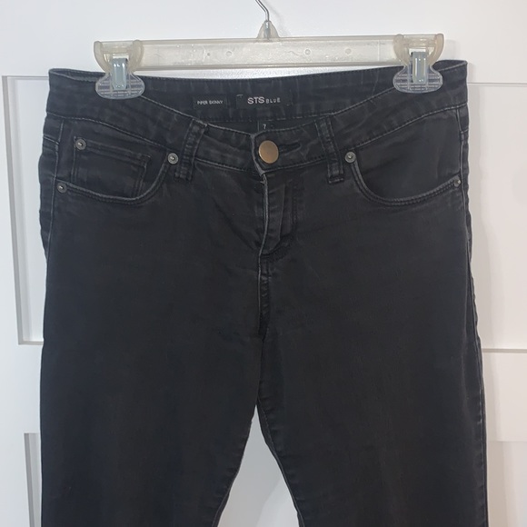 STS Blue Piper Skinny Jeans Distressed Black Size 7 - Picture 2 of 15